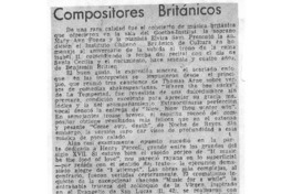 Compositores Británicos Compositores Británicos