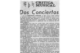 Dos Conciertos Crítica Musical