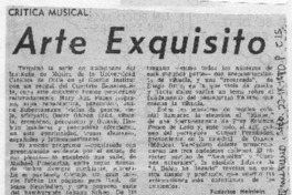 Arte Exquisito Crítica Musical Arte Exquisito Crítica Musical