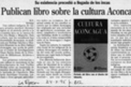 Publican libro sobre cultura Aconcagua  [artículo] R. V.
