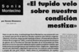 "El tupido velo sobre nuestra condición mestiza" "El tupido velo sobre nuestra condición mestiza"