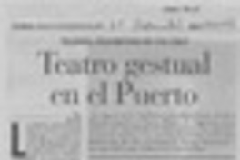 Teatro gestual en el puerto  [artículo] R. L.