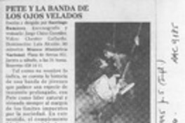 Pete y la banda de los ojos velados  [artículo] Eduardo Guerrero.