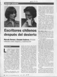 Escritores chilenos después del desierto  [artículo] Nerio Tello.