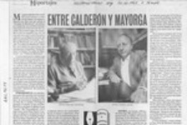 Entre Calderón y Mayorga  [artículo] Filebo.