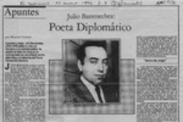 Julio Barrenechea, poeta diplomático Julio Barrenechea, poeta diplomático