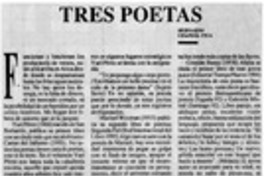 Tres poetas Tres poetas