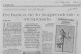 En busca de lo sorprendente e inesperado  [artículo] Diego Drago.