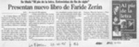 Presentan nuevo libro de Faride Zerán  [artículo] A. G.