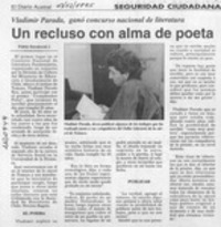 Un Recluso con alma de poeta  [artículo].