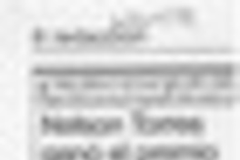 Nelson Torres ganó premio "Etcétera '94"  [artículo].