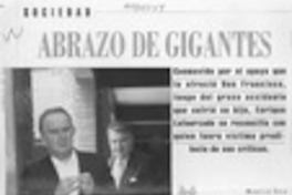 Abrazo de gigantes  [artículo] Marcelo Soto.