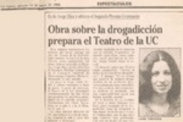 Preparan obra sobre los jóvenes y la drogadicción