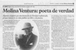 Molina Ventura, poeta de verdad  [artículo].