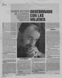 Marco Antonio de la Parra, obsesionado con las mujeres (entrevista) Marco Antonio de la Parra, obsesionado con las mujeres (entrevista)
