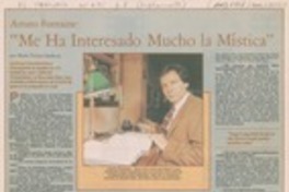 "Me ha interesado mucho la mística" (entrevista) "Me ha interesado mucho la mística" (entrevista)