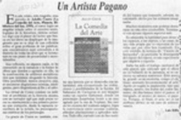 Un artista pagano  [artículo] Luis Riffo.