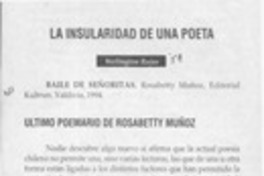 La insularidad de una poeta  [artículo] Wellington Rojas.
