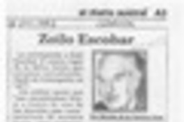 Zoilo Escobar  [artículo] Hernán de la Carrera Cruz.