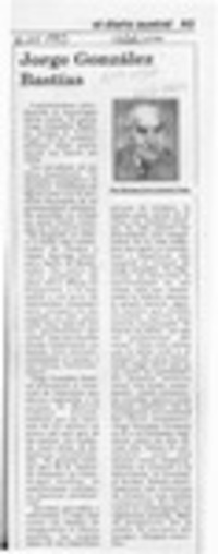 Jorge González Bastías  [artículo] Hernán de la Carrera Cruz.