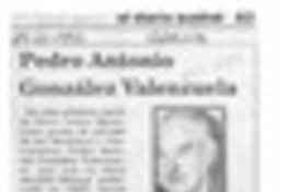Pedro Antonio González Valenzuela  [artículo] Hernán de la Carrera Cruz.