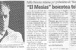 "El Mesías" boicotea teleserie "El Mesías" boicotea teleserie