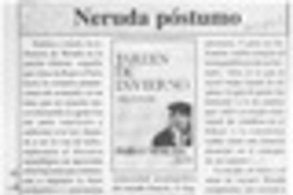 Neruda póstumo  [artículo] Héctor Ponce.