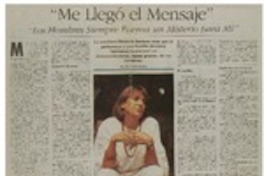 "Me llegó el mensaje"
