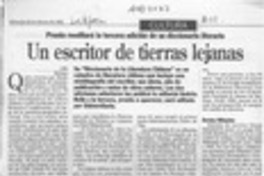 Un escritor de tierras lejanas  [artículo] A. R.