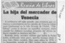 La Hija del mercader de Venecia  [artículo].