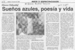 Sueños azules, poesía y vida  [artículo] Eduardo Henríquez O.
