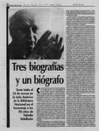 Tres biografías y un biógrafo Tres biografías y un biógrafo