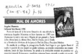 Mal de amores  [artículo] Sylvia Ríos.