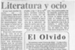 Literatura y ocio Literatura y ocio