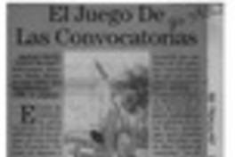 El juego de las convocatorias  [artículo] Marcelo Pellegrini.
