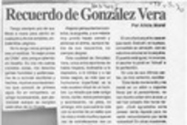 Recuerdo de González Vera