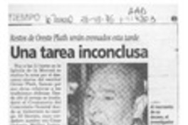 Una Tarea inconclusa  [artículo].