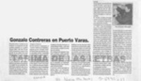Gonzalo Contreras en Puerto Varas  [artículo] Ernesto Massiglio.