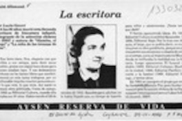La Escritora  [artículo] Luc?a Gevert.