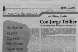Con Jorge Teillier  [artículo] Hernán Ortega Parada.