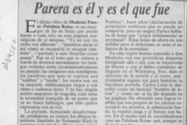 Parera es él y es el que fue  [artículo] Víctor Rojas Farías.