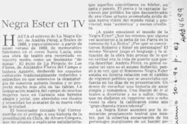 Negra Ester en TV