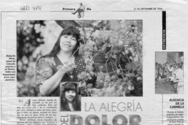 La alegría del dolor  [artículo] Carmen Mera O.