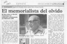 El memorialista del olvido El memorialista del olvido