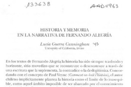 Historia y memoria en la narrativa de Fernando Alegría Historia y memoria en la narrativa de Fernando Alegría