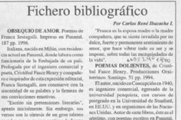 Fichero bibliográfico Fichero bibliográfico