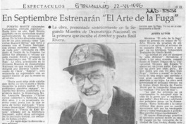 En septiembre estrenarán "El arte de la fuga"  [artículo].