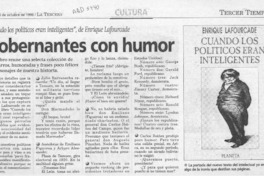Gobernantes con humor  [artículo].