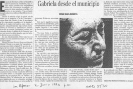 Gabriela desde el municipio  [artículo] César Díaz-Muñoz C.