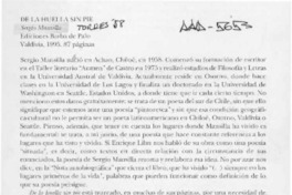De la huella sin pie De la huella sin pie